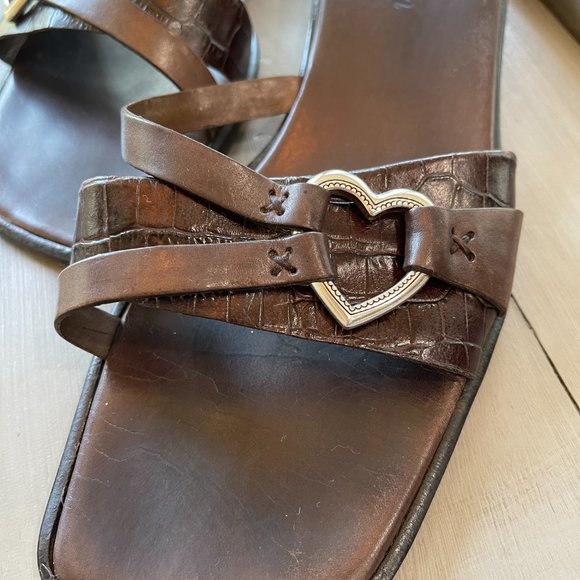 Brighton Chocolate Leather Sandals - Picture 2 of 5